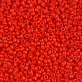 11/0 Miyuki Seed Beads Red Vermillion Opaque # 0407
